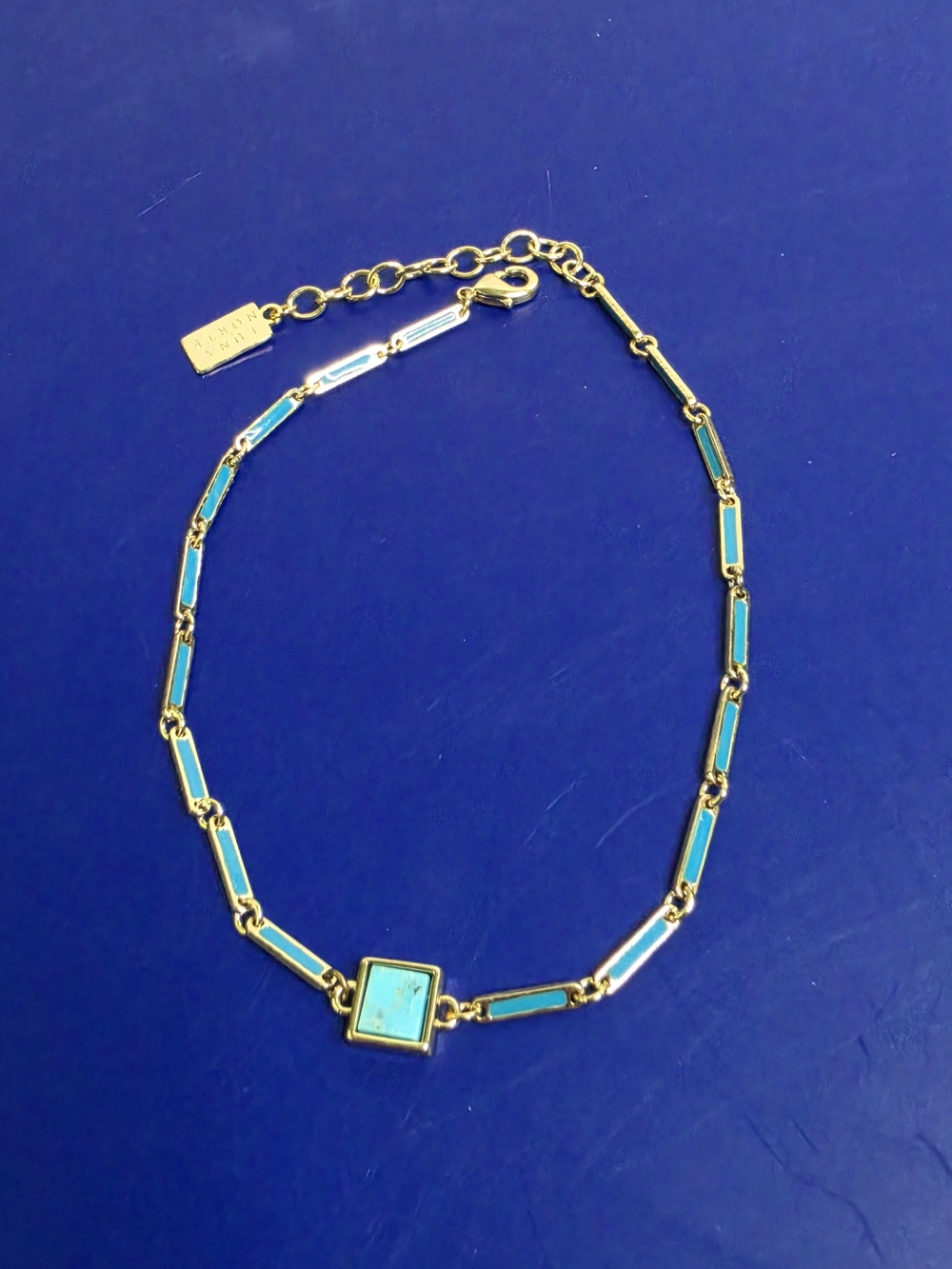 Luna Norte Reversible Turquoise Link Anklet